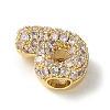 Brass Micro Pave Cubic Zirconia Beads KK-P290-61G-P-2