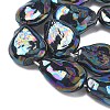 Electroplate Opaque Glass Imitation Pearl Strands EGLA-D302-02D-3