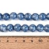 Transparent Half Spray Painted Glass Beads Strands LS-GLAA-Q110-02A-04-4