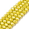Electroplate Glass Beads Strands EGLA-A044-P8mm-B04-1