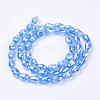 Electroplate Glass Beads Strands EGLA-D015-15x10mm-10-1