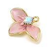 Rack Plating Alloy Rhinestone Pendants FIND-M033-03A-02-2
