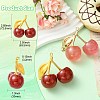 2Pcs 2 Colors Cherry Transparent Resin Pendnats RESI-CJ0004-59-2