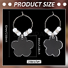 24Pcs Flower Acrylic Wine Glass Charms HJEW-BC00037-2