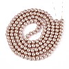 Baking Paint Pearlized Glass Pearl Round Bead Strands HY-Q003-6mm-11-01-2