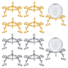 10Pcs 2 Colors Alloy Mineral Display Holder ODIS-AR0001-06-1