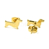 Cute Little Animal Theme 304 Stainless Steel Stud Earrings EJEW-B041-03B-G-2