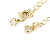 Brass Micro Pave Clear Cubic Zirconia Chain Extender KK-B148-10G-01-2