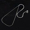 Trendy Unisex Rhodium Plated 925 Sterling Silver Snake Chain Necklaces STER-M034-A-09-1