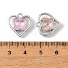 UV Plating Alloy Glass Pendants FIND-K032-21P-2