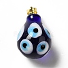 Handmade Evil Eye Lampwork Pendants LAMP-F026-04F-2