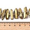 Electroplated Natural Quartz Crystal Beads Strands G-F800-B-6