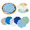 12Pcs 6 Colors Handmade Polyester Cotton Table Mats AJEW-MB0001-08-2