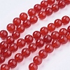 Natural White Jade Bead Strands G-R165-8mm-15-4