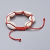 Natural Cowrie Shell Braided Beads Bracelets BJEW-JB05057-02-2