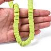 Flat Round Handmade Polymer Clay Beads CLAY-R067-10mm-10-7