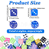40Pcs 2 Colors Transparent/Opaque Acrylic Enamel Pendants TACR-SC0002-69-2