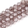 Transparent Crackle Glass Beads Strands GLAA-N053-10mm-03-1