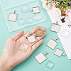 DIY Blank Square Dome Pendant Making Kit DIY-SC0023-03-3