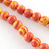 Dyed Synthetical Gemstone Round Bead Strands G-Q939-01B-M-2