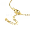 Crystal Rhinestone & Rose Flower Link Chain Bracelets BJEW-H556-02G-4