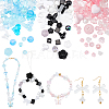 3 Bags 3 Colors Transparent & Opaque Resin Beads RESI-PH0001-71-1