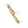 Brass Clip Ends With Lobster Claw Clasps KK-YW0001-06-4