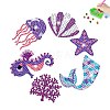 Ocean Animal Theme DIY Diamond Painting Stickers Kits for Kids and Adult Beginners PW-WG95695-01-3