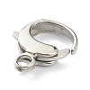 Tarnish Resistant 304 Stainless Steel Lobster Claw Clasps STAS-P283-02B-P-3
