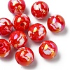 10Pcs Christmas Theme UV Plating Acrylic Round Beads OACR-YW0003-47A-02-1