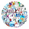 Skiing Theme Waterproof PVC Adhesive Stickers STIC-PW0014-004-1