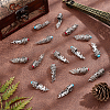 20Pcs 2 Colors Zinc Alloy Bangle End Caps FIND-AR0002-38-4