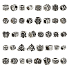 120Pcs 20 Style Tibetan Style Alloy European Bead Enamel Settings TIBE-PH0002-01-1