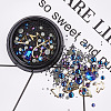 Glass Rhinestone & Brass Cabochons & Undrilled Micro Beads MRMJ-S015-003H-2