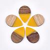 Resin & Walnut Wood Pendants RESI-T023-02B-1