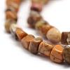 Natural Yellow Moss Agate Beads Strands G-F465-10-3