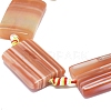 Natural Banded Agate/Striped Agate Beads Strands G-L544-044-2