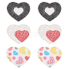 6Pcs 3 Styles Heart Hotfix Rhinestone Patches DIY-GF0010-05-1