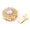 Brass Micro Pave Clear Cubic Zirconia Box Clasps KK-E052-01C-G03-3