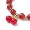 Natural Gemstone Round Beads Beaded Bracelets BJEW-JB09051-6