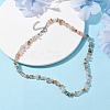 Natural Rutilated Quartz Chip Beaded Necklace NJEW-JN04615-10-2