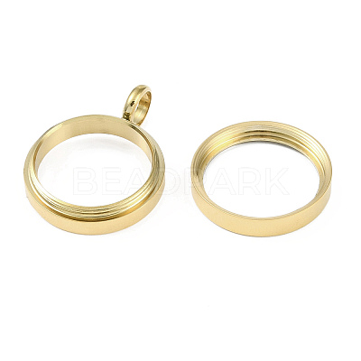 Ion Plating(IP) 304 Stainless Stee Locket Pendants STAS-S132-16G-02-1