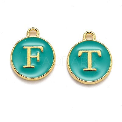Initial Letter A~Z Alphabet Enamel Charms ENAM-X0018-15-1