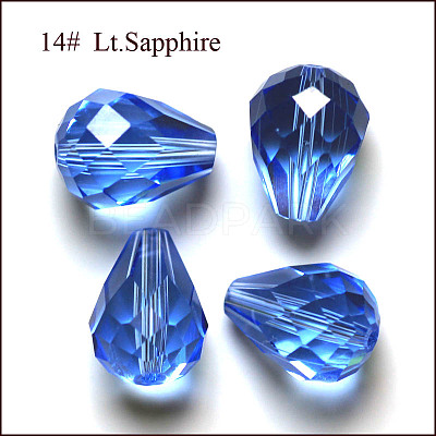 Imitation Austrian Crystal Beads SWAR-F062-10x8mm-14-1