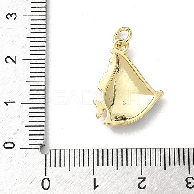 Sea Animals Brass Enamel Pendants KK-B155-02A-02B-1