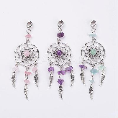 Tibetan Style Alloy European Dangle Charms PALLOY-JF00295-1
