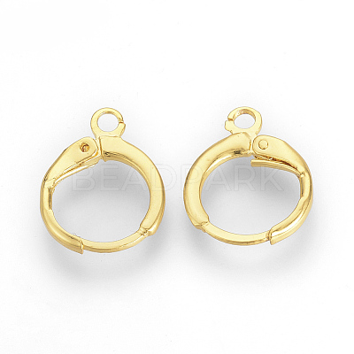 Brass Huggie Hoop Earring Findings LS-X-KK-R071-08G-1