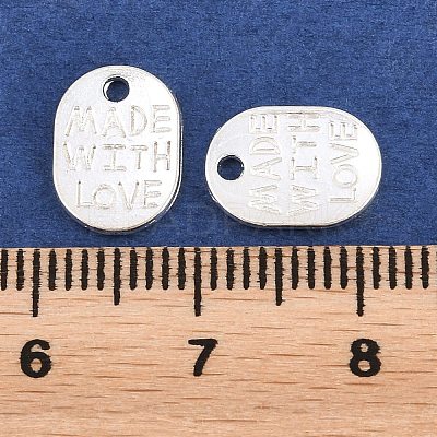 Tibetan Style Alloy Oval Charms TIBEP-Q035-08S-NR-1
