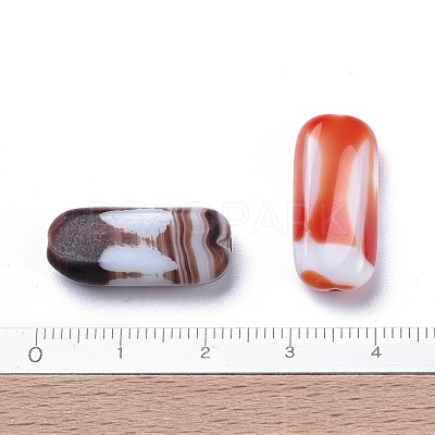 Opaque Czech Glass Beads GLAA-0018-18-1