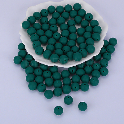 Round Silicone Focal Beads SI-JX0046A-129-1